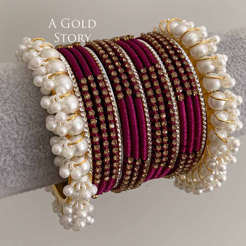 HABIBA BANGLES SET FUSIA PINK