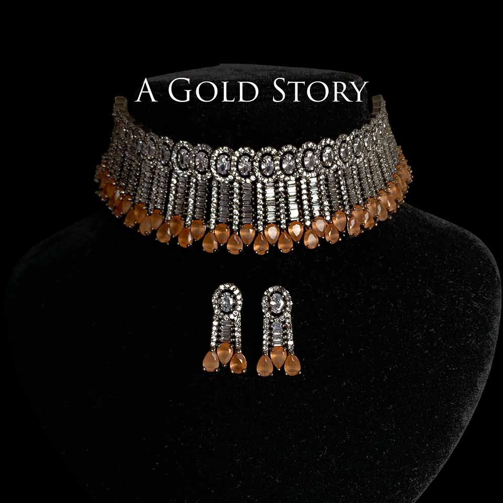 ELENA CHOKER SET CHAMPAGNE