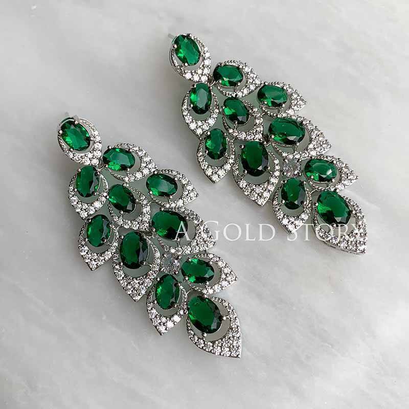EMMA EARRINGS GREEN