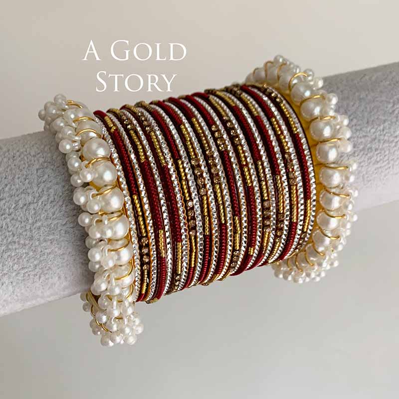 JENNA BANGLES SET MAROON