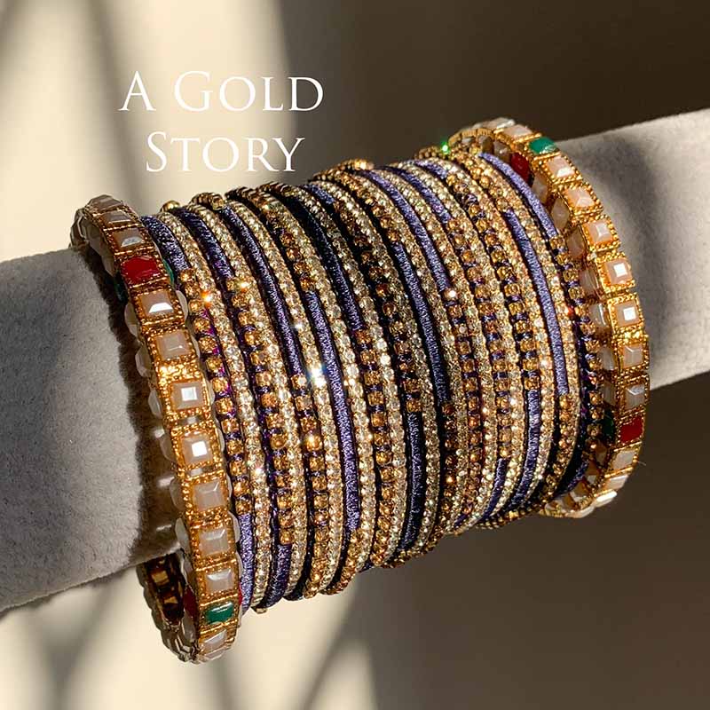 LARAH BANGLES SET NAVY BLUE