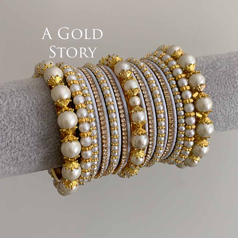 NEHA BANGLES SET WHITE