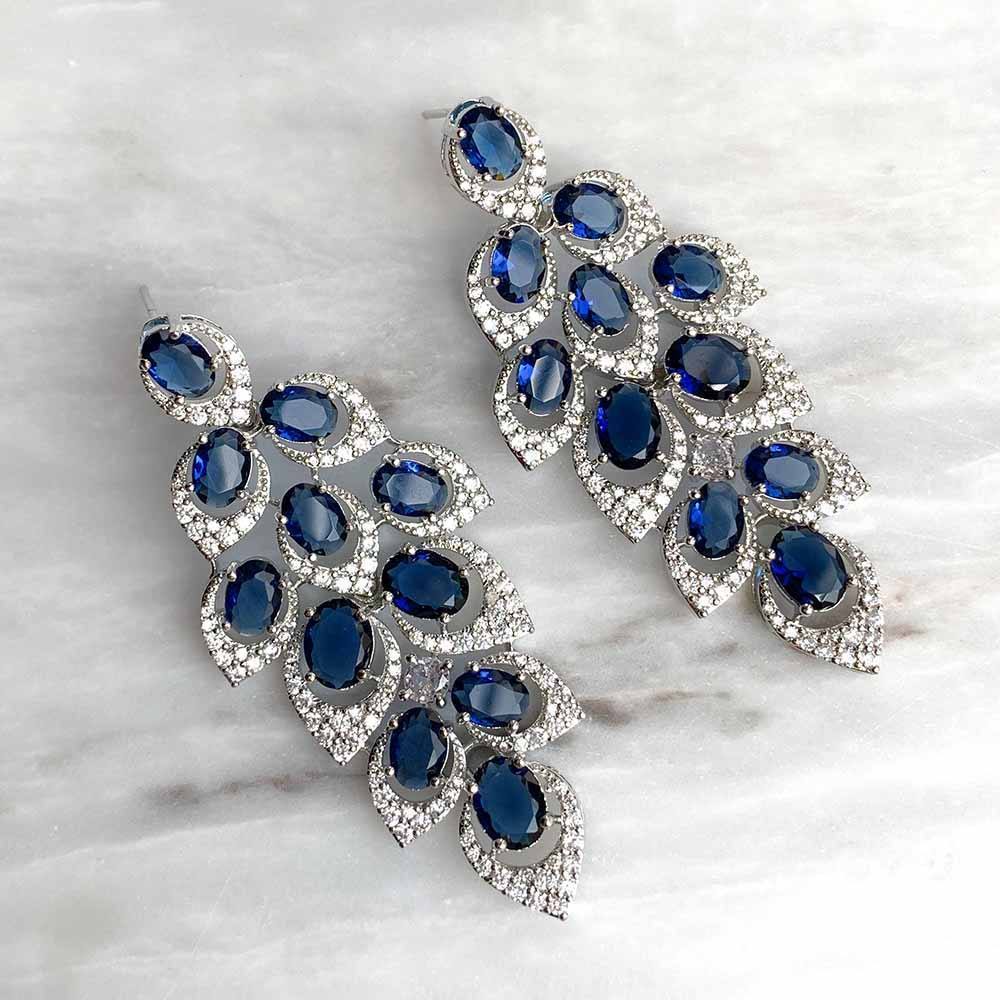 EMMA EARRINGS BLUE
