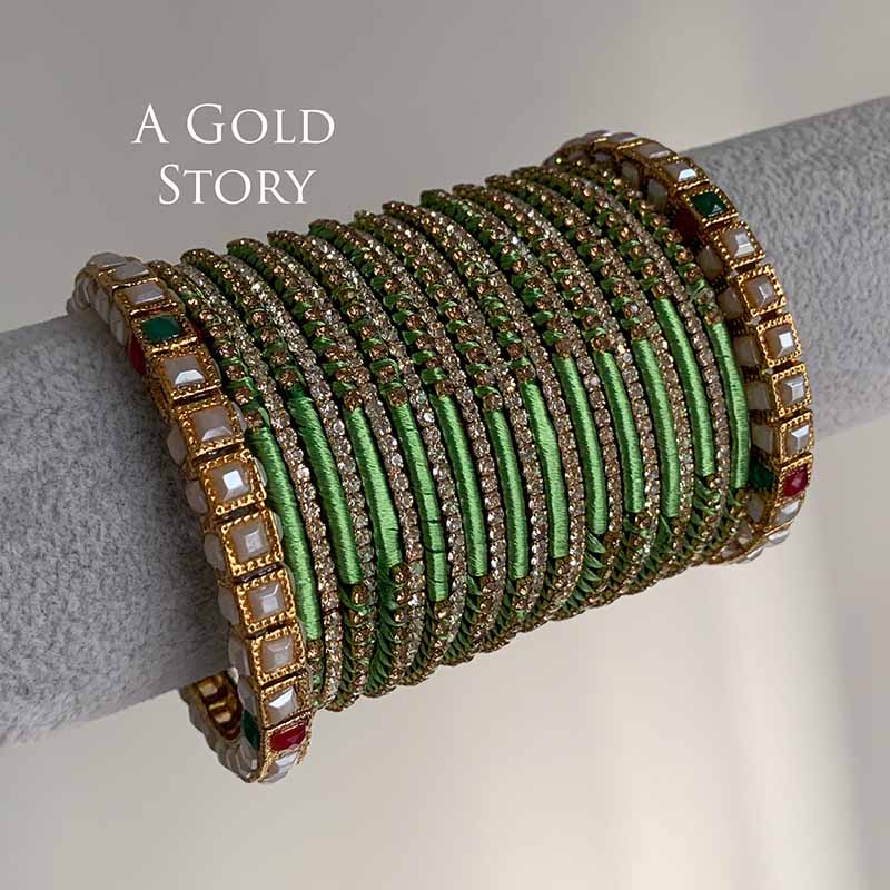 LARAH BANGLES SET GREEN