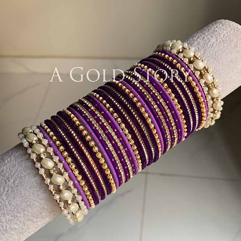 PURPLE BOUQUET BANGLES