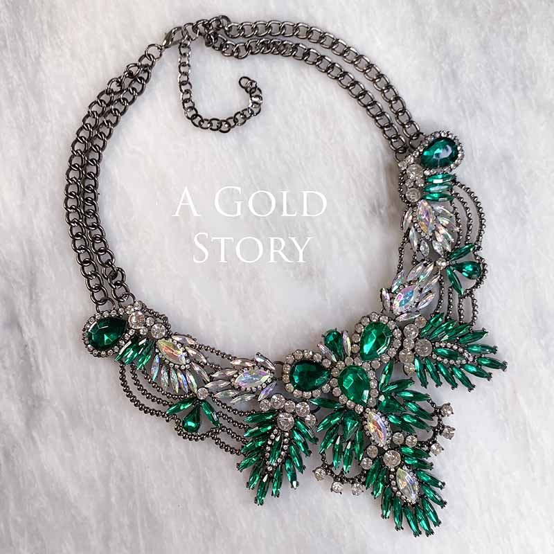 ZOYA NECKLACE EMERALD GREEN