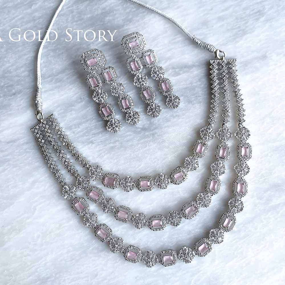 NUZAIRAH NECKLACE SET PINK