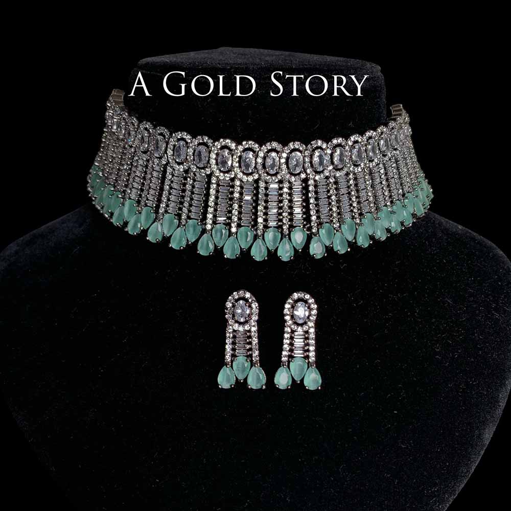 ELENA CHOKER SET MINT GREEN
