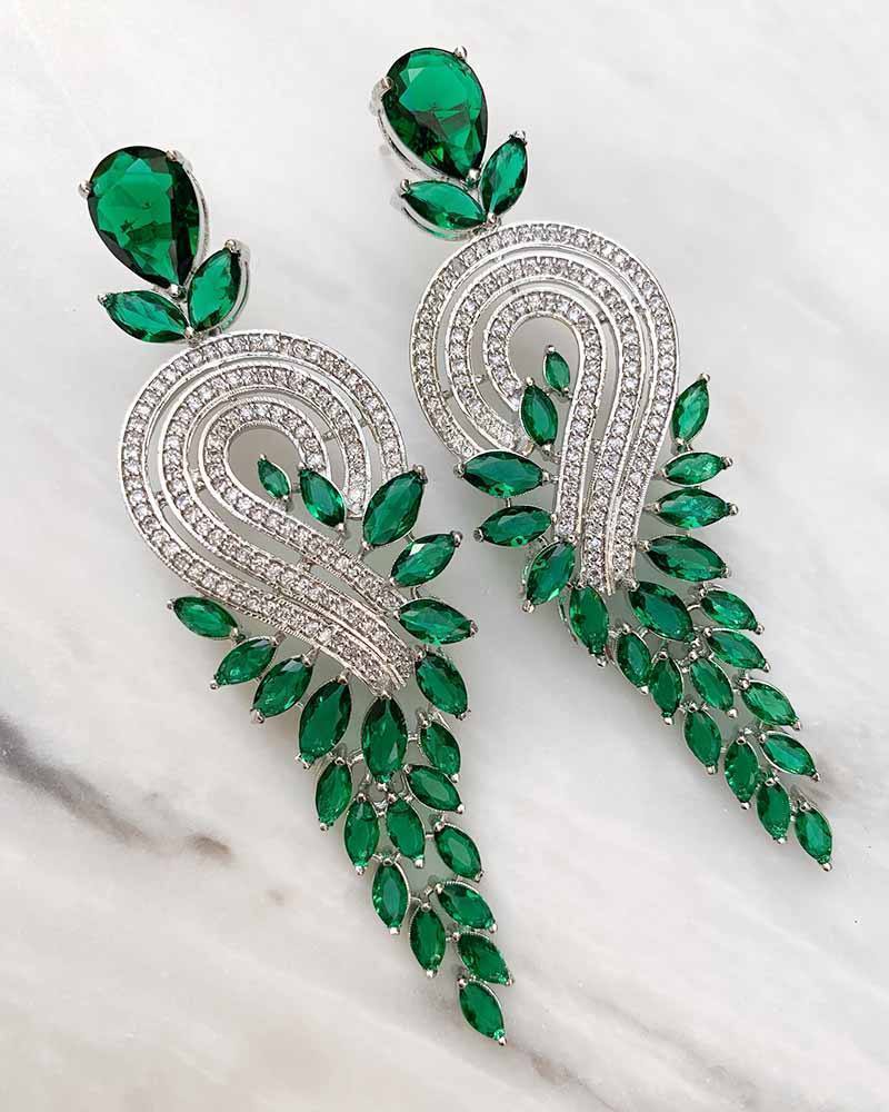 LYDIA EARRINGS GREEN