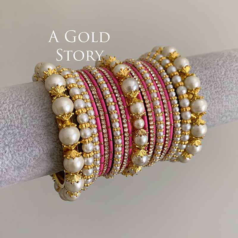 MUNTAHA BANGLES SET PINK