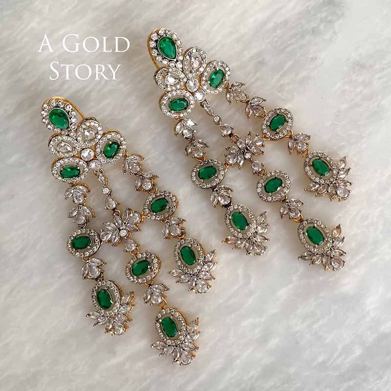 RANIYA EARRINGS GREEN