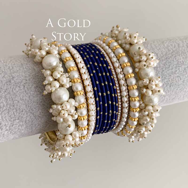 MUSKAN BANGLES SET BLUE