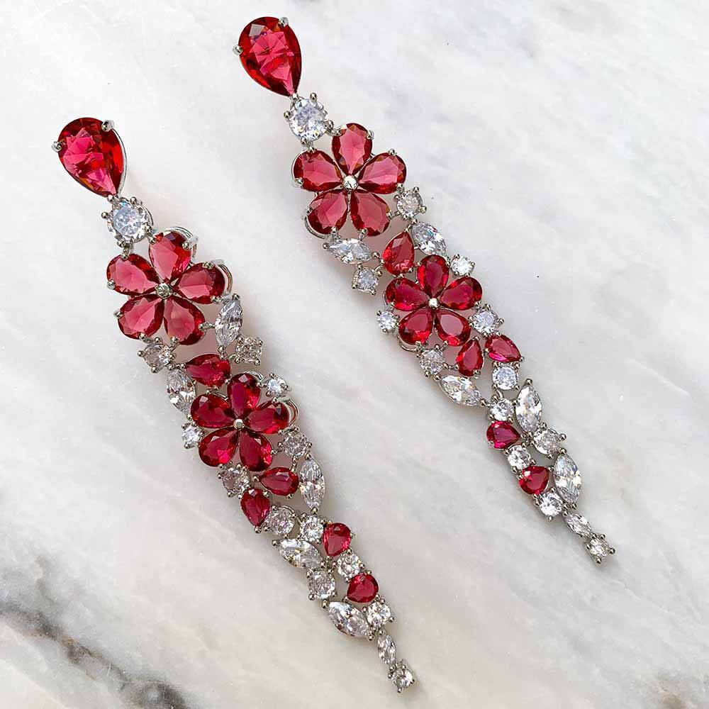 GIANNA EARRINGS RED