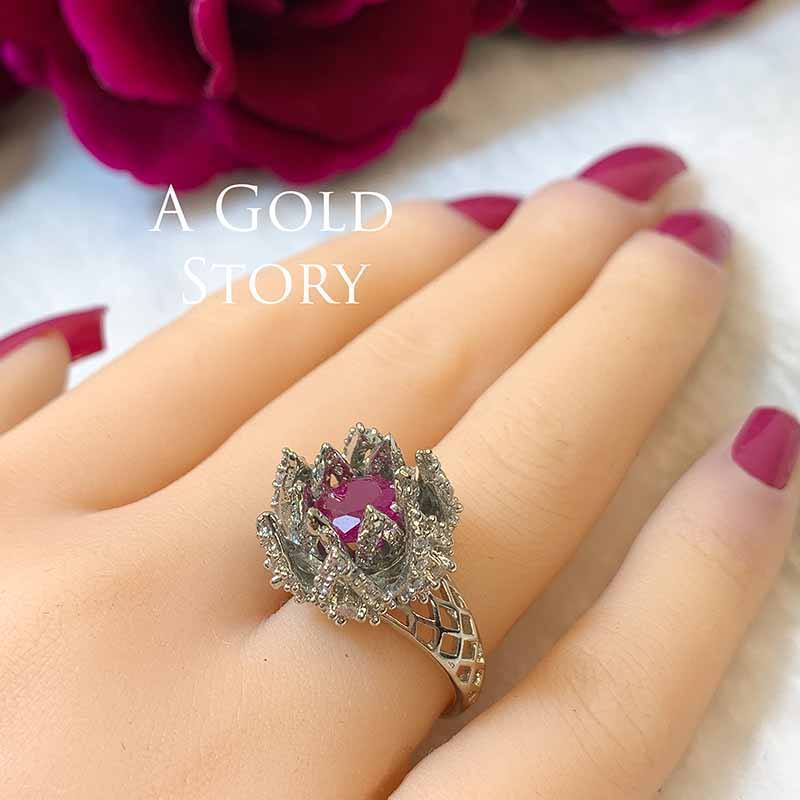MANYA RING MAGENTA