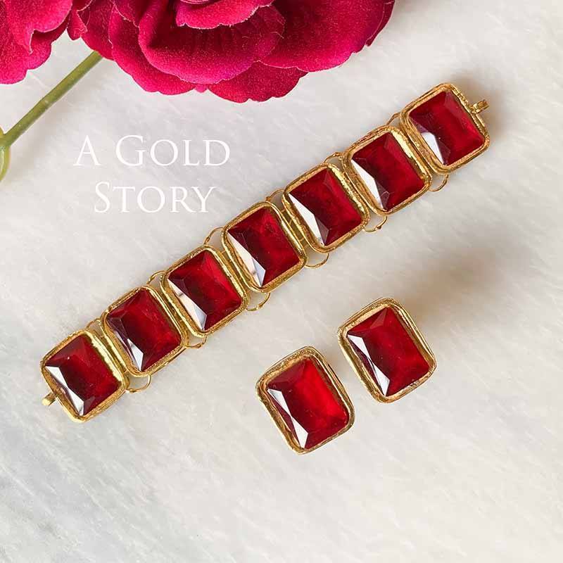 PALAK CHOKER SET RED