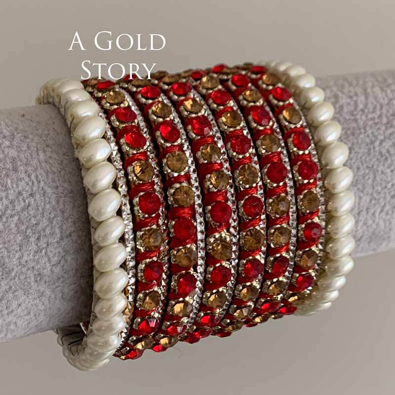 FALISHA BANGLES SET RED
