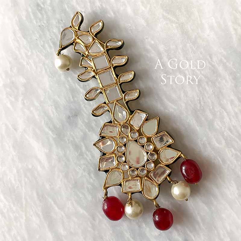 KALGI/ GENTS TURBAN JEWEL MAROON/ RED