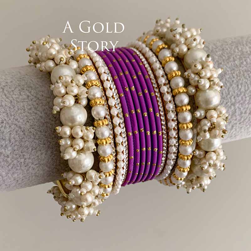 MUSKAN BANGLES SET PURPLE
