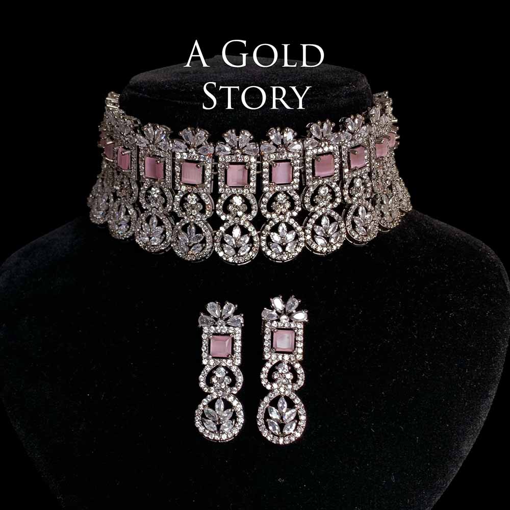 CASSANDRA CHOKER SET PINK