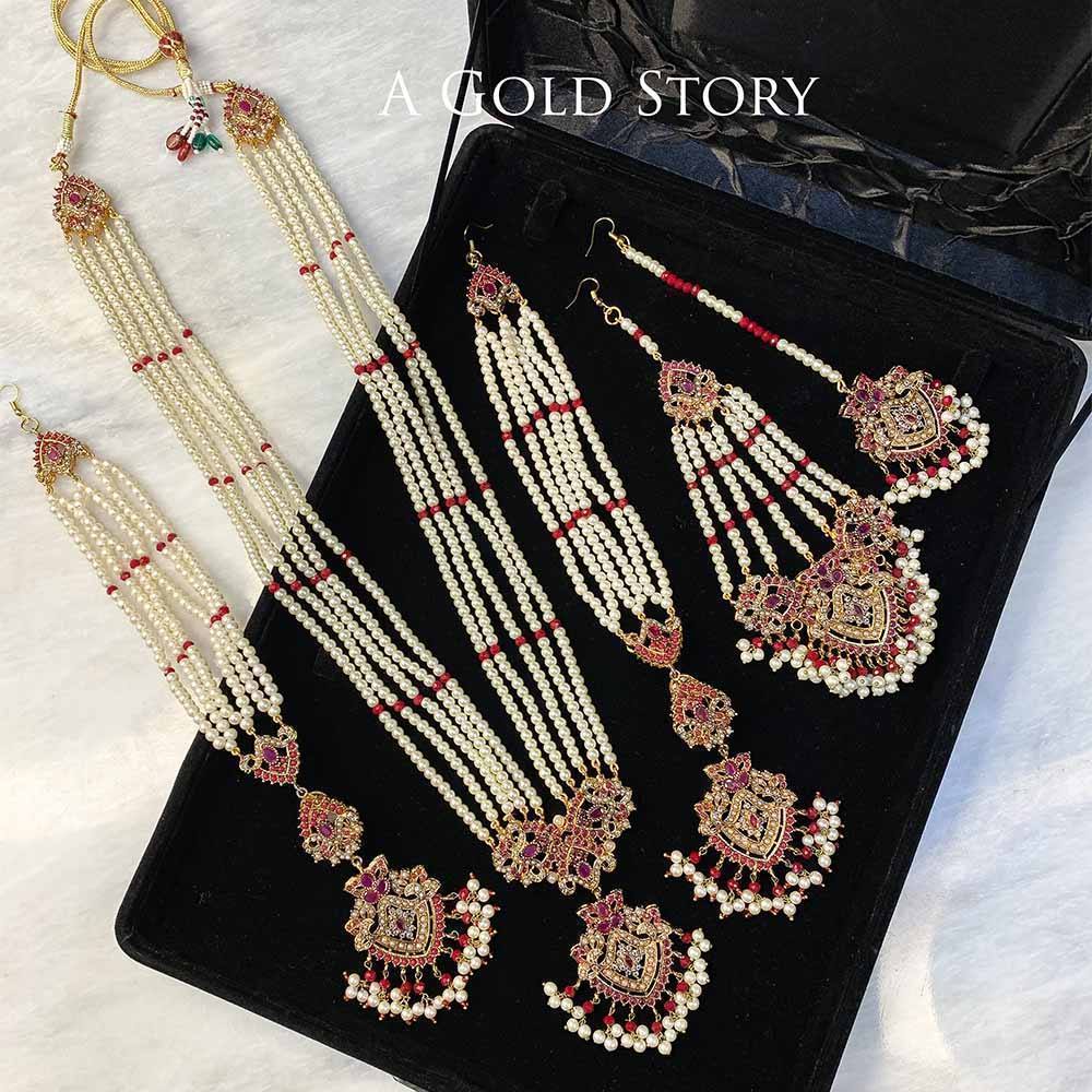 JAHAAN AARA MAALA SET RED