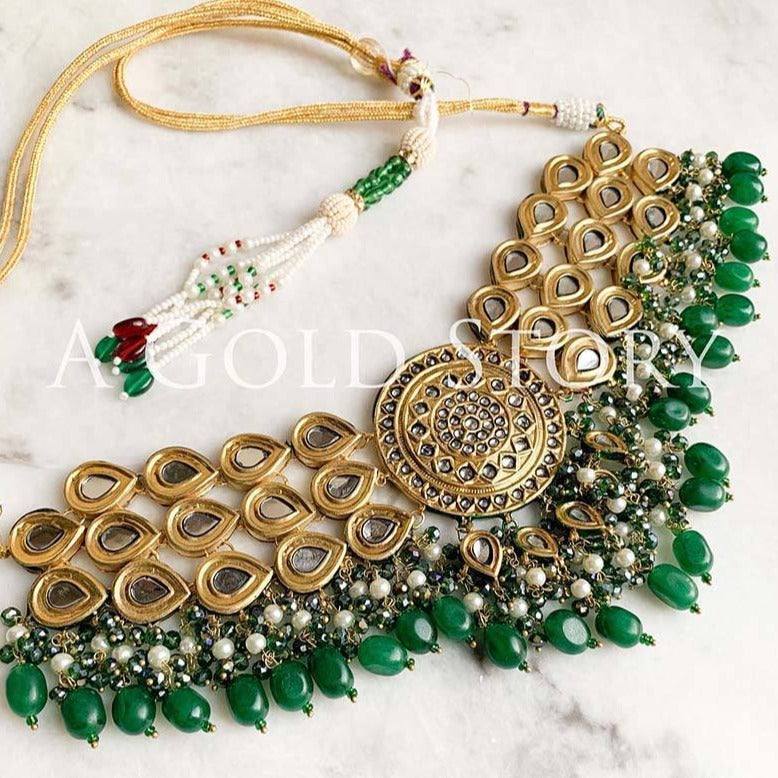 MEHREEN BRIDAL BOTTLE GREEN - A GOLD STORY