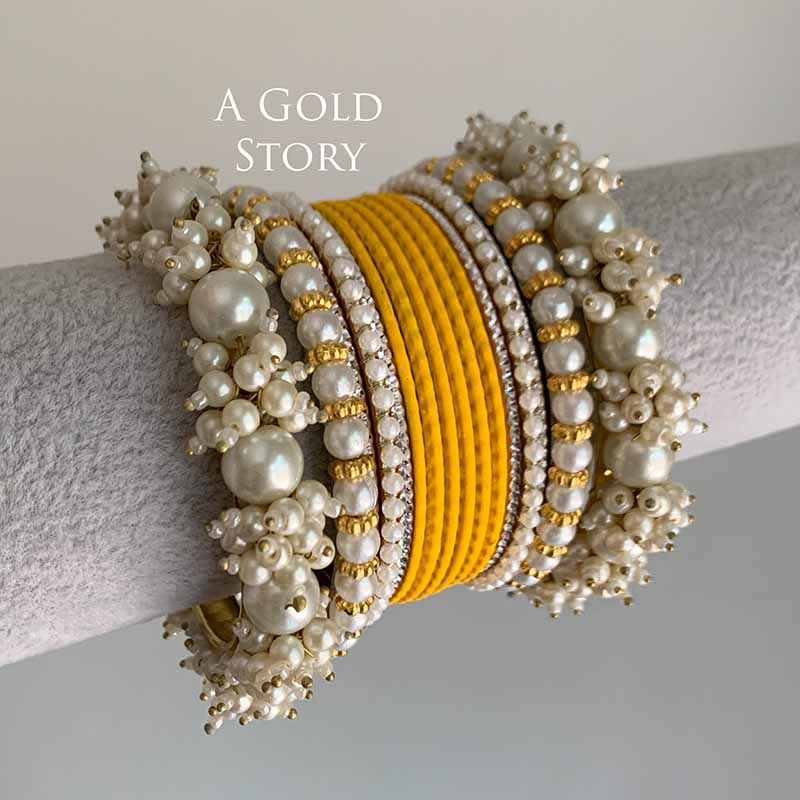 ESHAAL BANGLES SET YELLOW