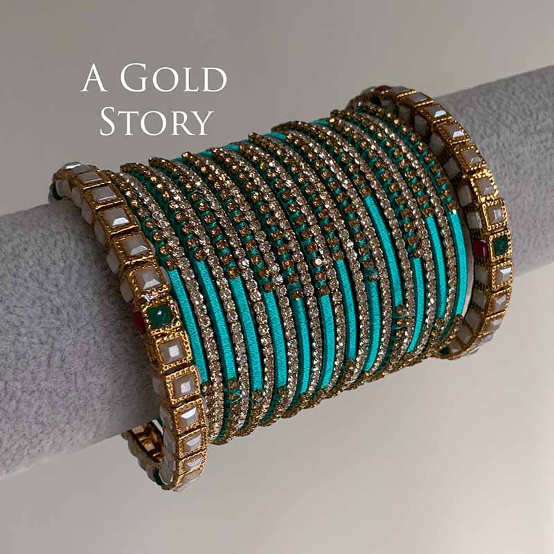 LARAH BANGLES SET TEAL