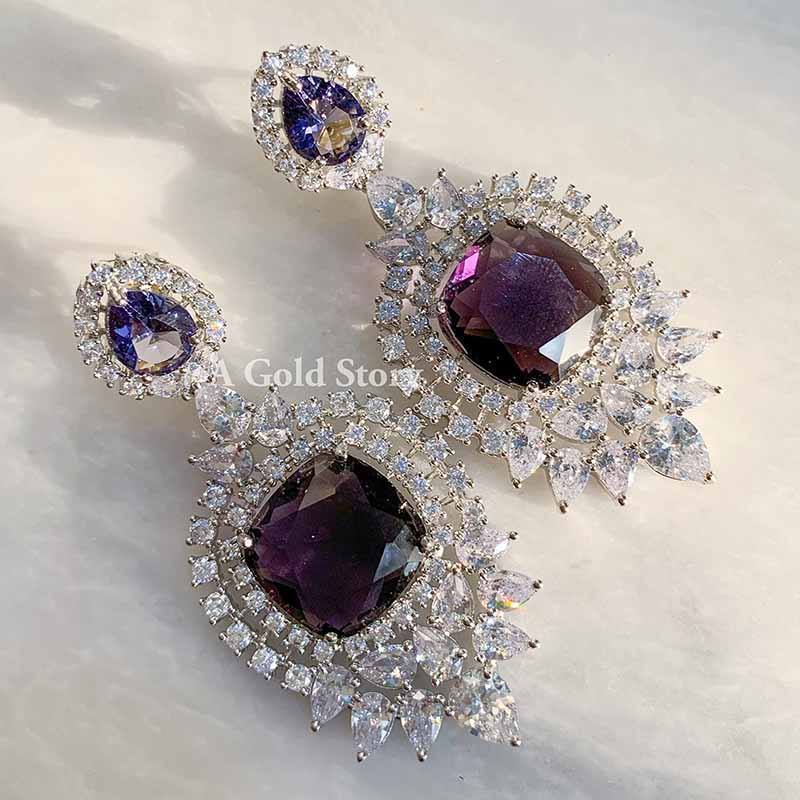MOIRA EARRINGS PURPLE