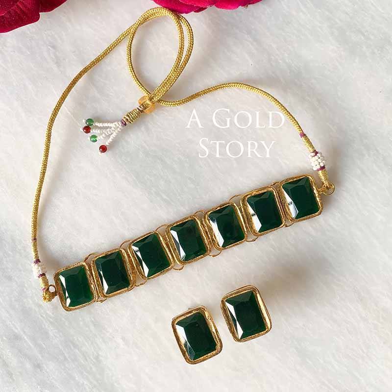 PALAK CHOKER SET GREEN