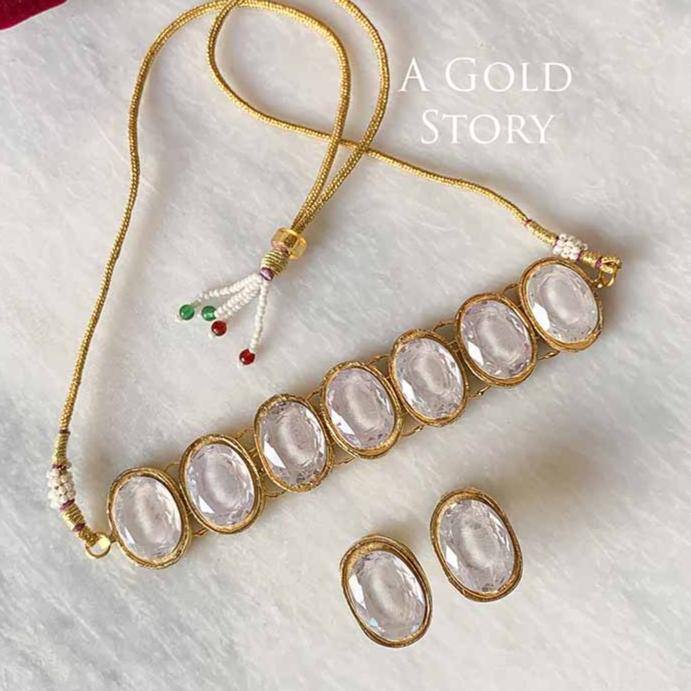 NATASHA CHOKER SET WHITE