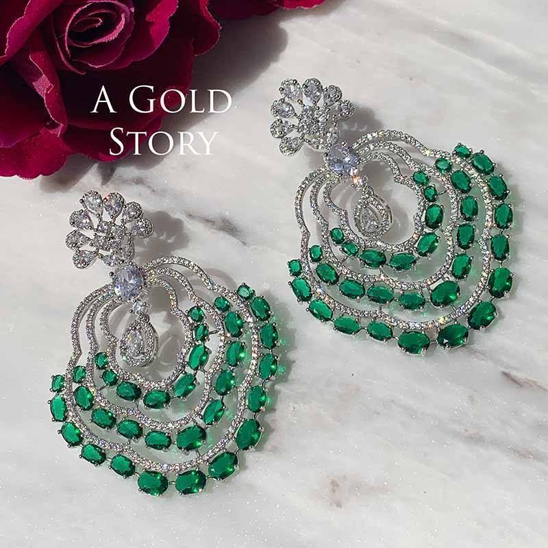 ETASHA EARRINGS GREEN