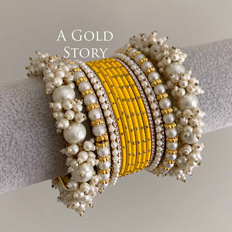 MUSKAN BANGLES SET YELLOW