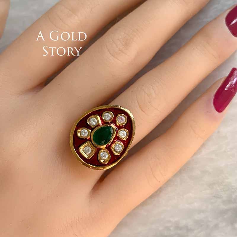 ZOHA RING RED/ MAROON