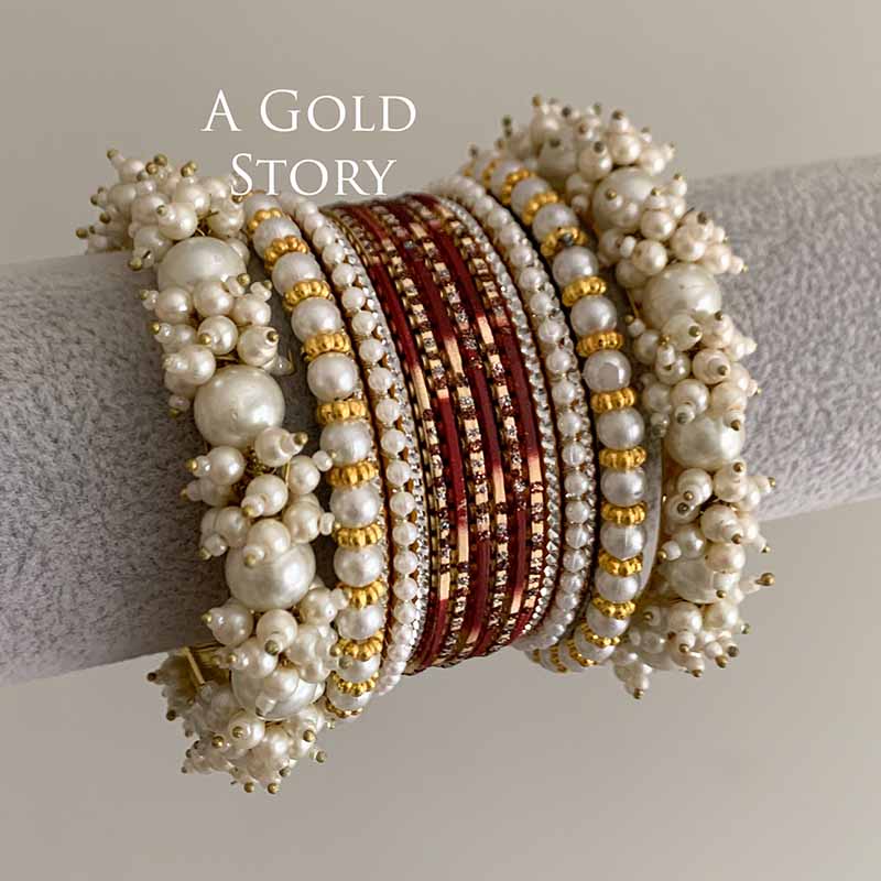 BAHEERA BANGLES SET MAROON