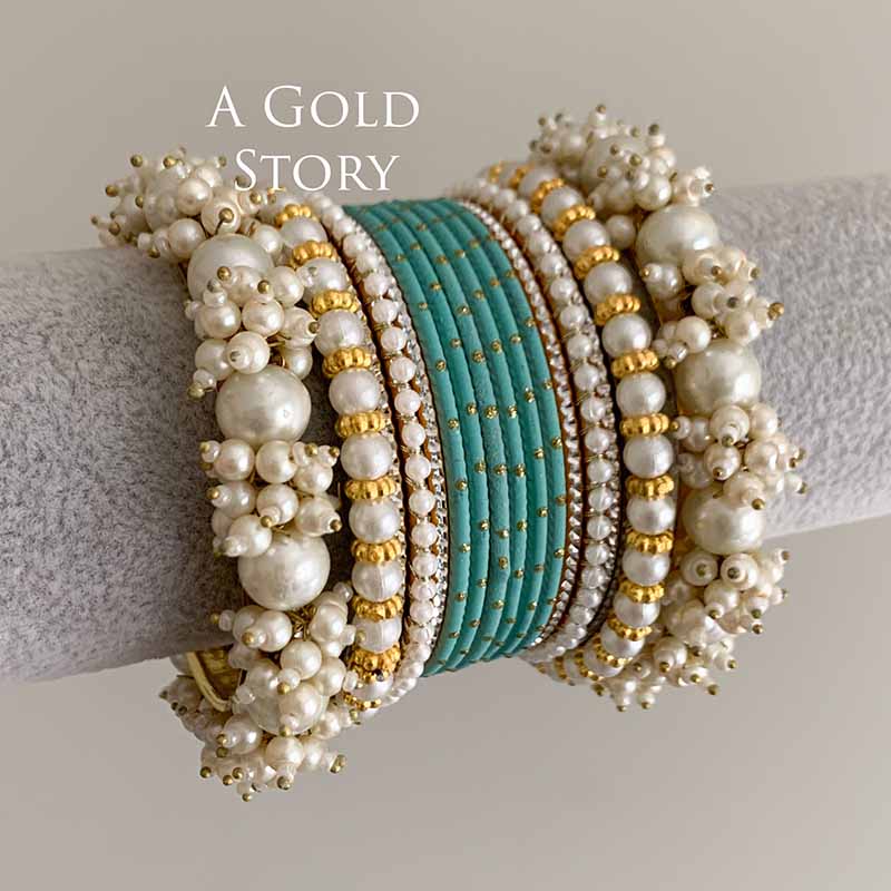 MUSKAN BANGLES SET SEA GREEN