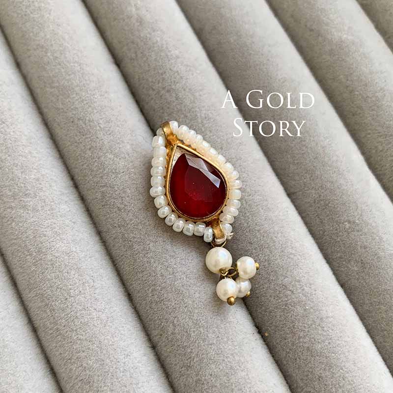 SAFA KUNDAN NOSERING RED/ MAROON