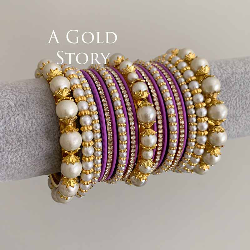 NEHA BANGLES SET PURPLE/ LILAC