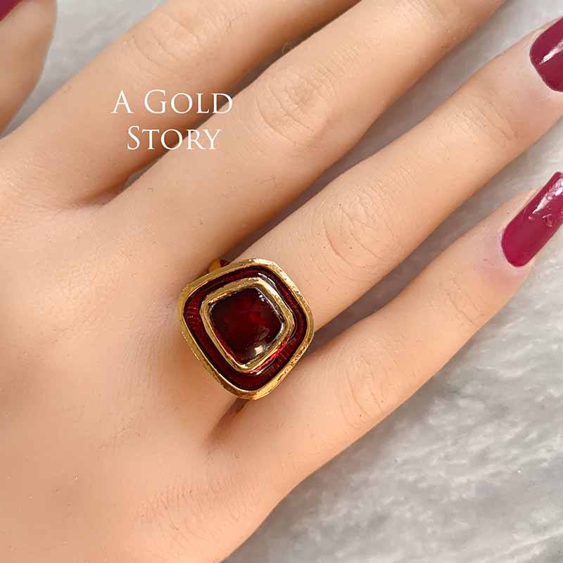 AADINA RING RED/ MAROON