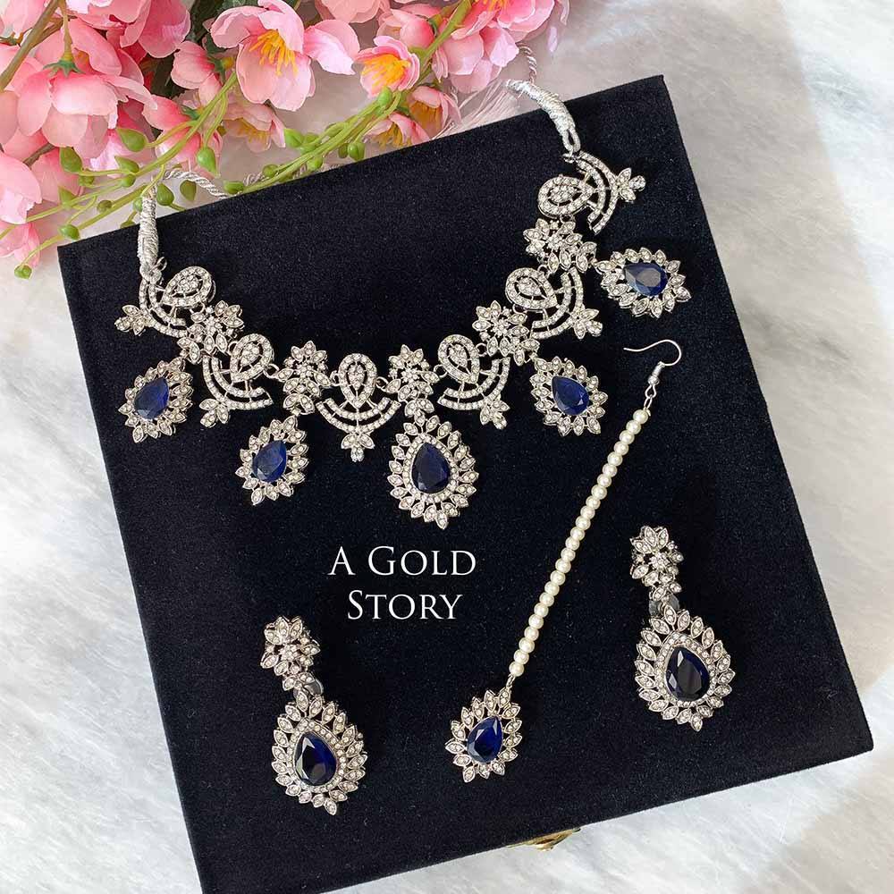 HEMA SILVER SET BLUE