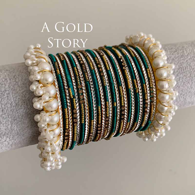 JENNA BANGLES SET TEAL