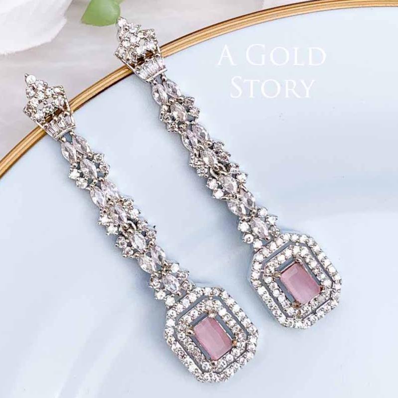 CELESTE EARRINGS BABY PINK - A GOLD STORY