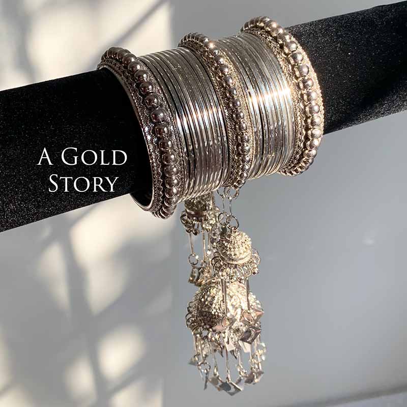 MANAL BANGLES SET SILVER