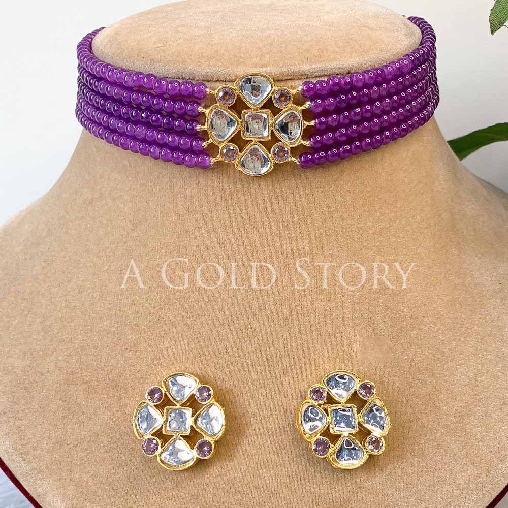 GHALIB SET PURPLE - A GOLD STORY