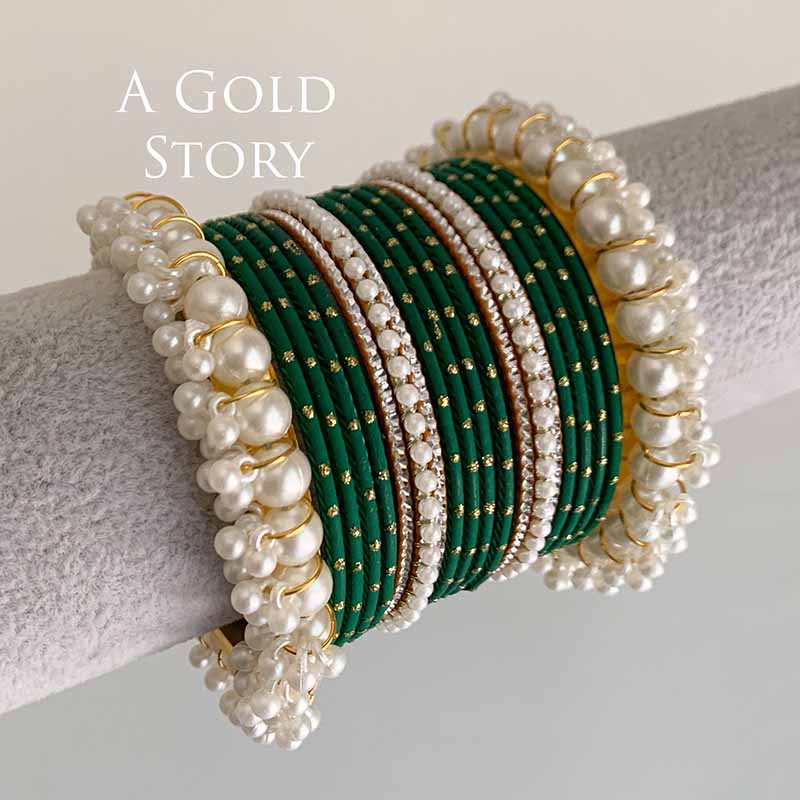 ADAA BANGLES SET GREEN