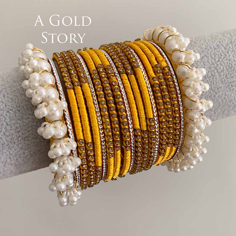 HABIBA BANGLES SET YELLOW