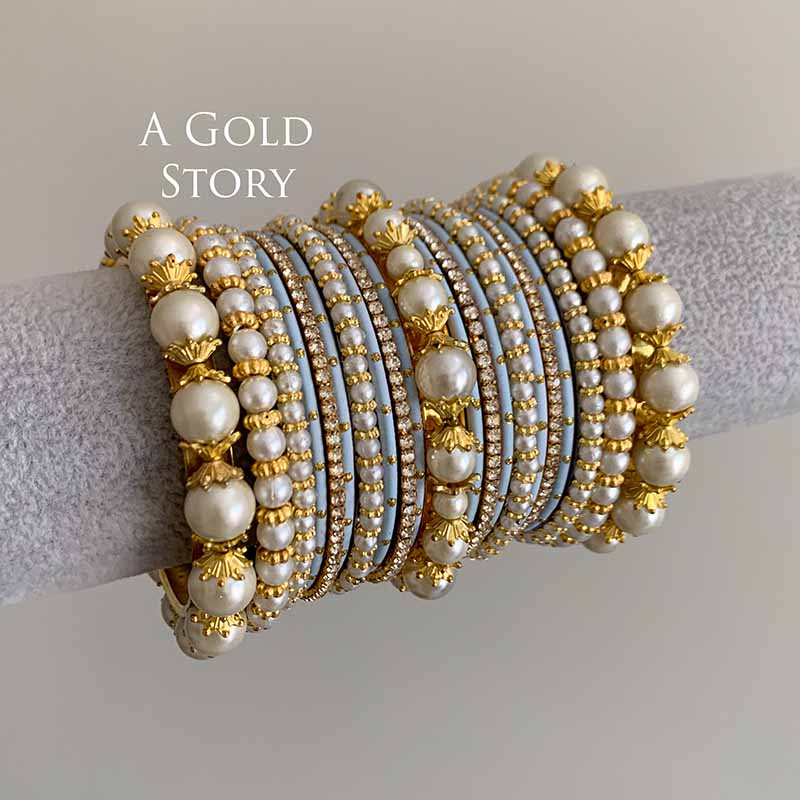 MUNTAHA BANGLES SET POWDER BLUE