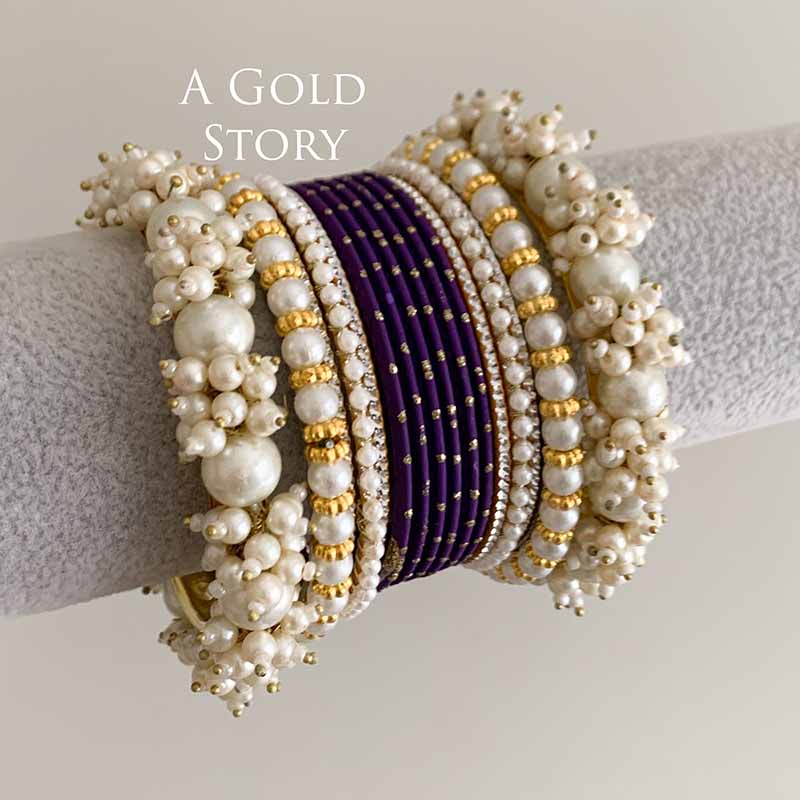 MUSKAN BANGLES SET DARK PURPLE