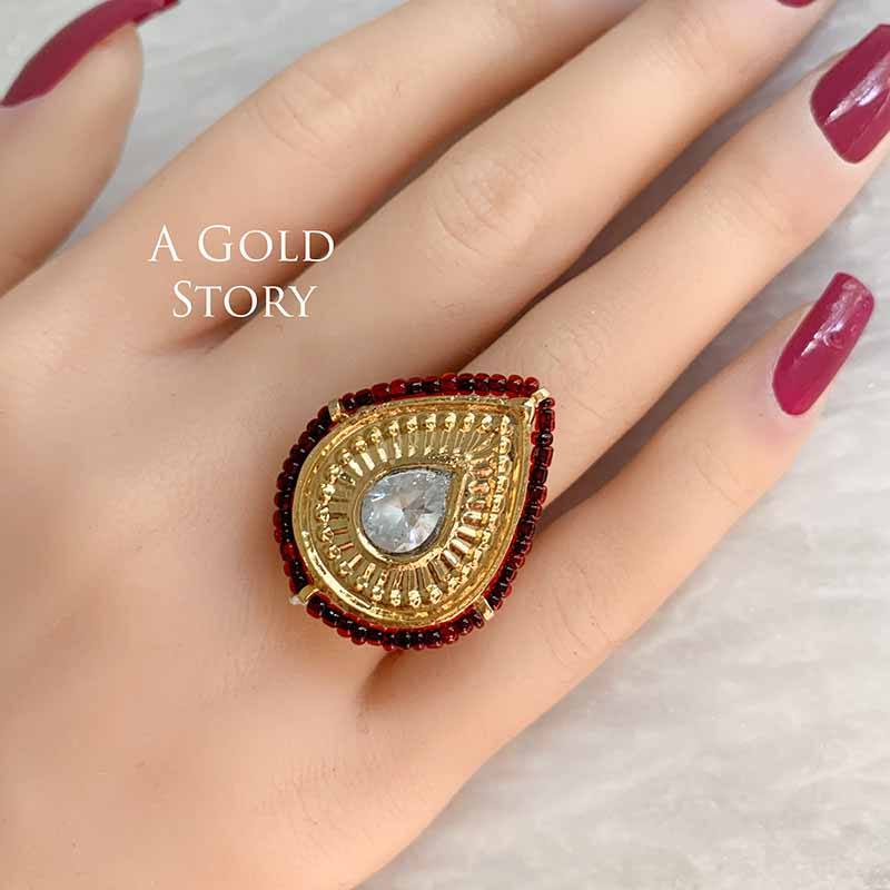 BASMAH RING RED/MAROON