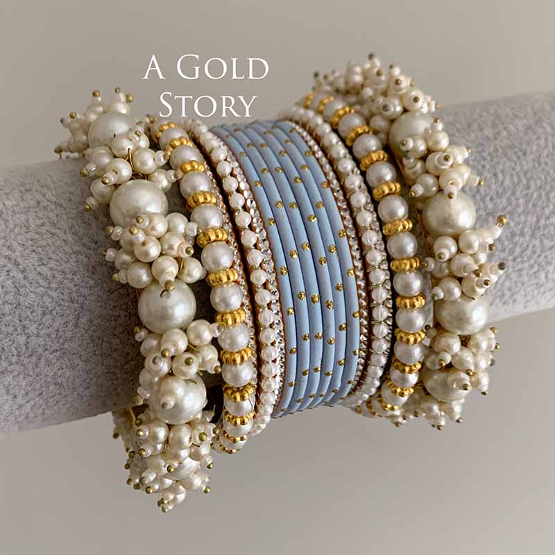 MUSKAN BANGLES SET POWDER BLUE