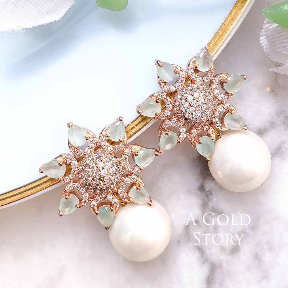 CORA EARRINGS SEA GREEN